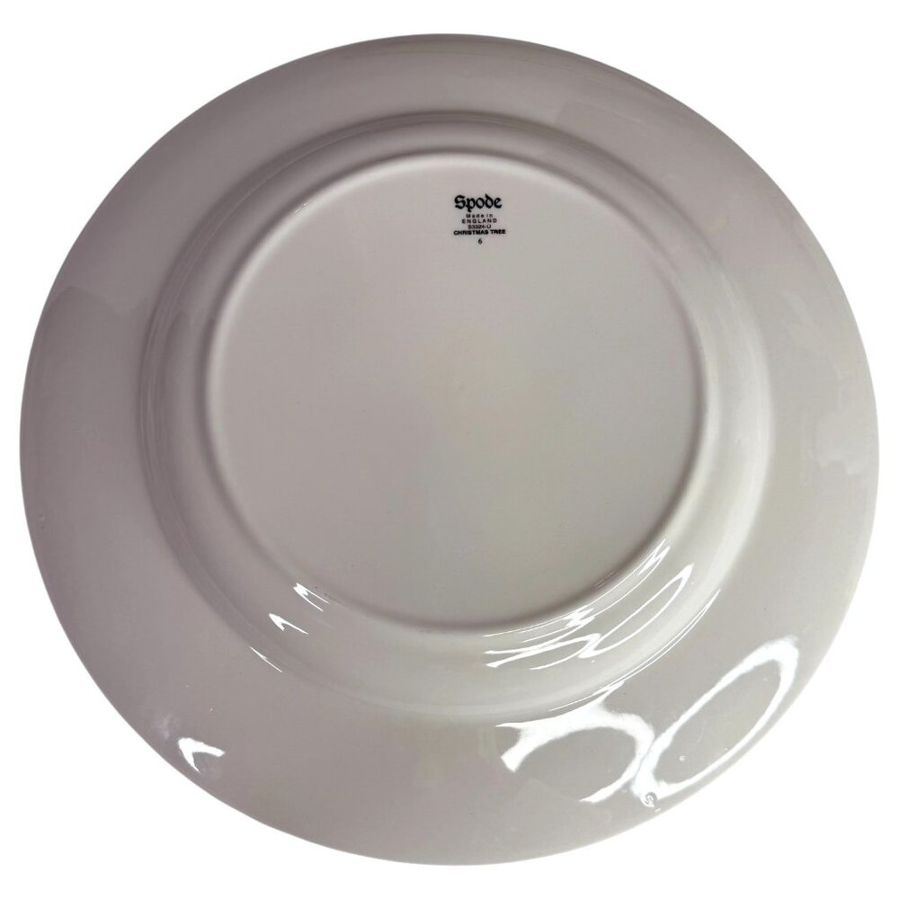 4 VTG Spode Christmas Tree Dinner Plates 10.75” Made In England S3324-Y Set - Picture 9 of 11